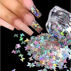 Laser Cut Butterfly Nail Art